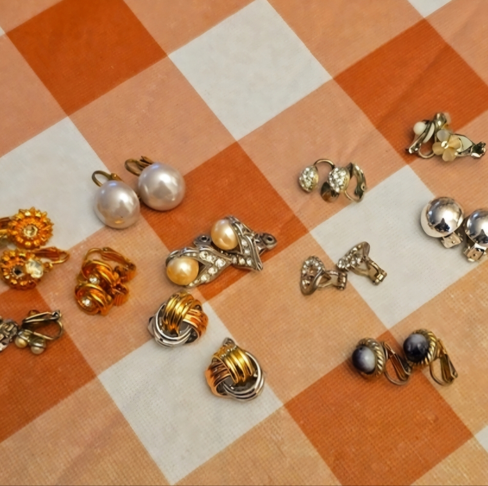 Vintage Clip Earring Lot